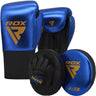 RDX J13 KIDS 8oz Blue Boxing Gloves & Pads Set
