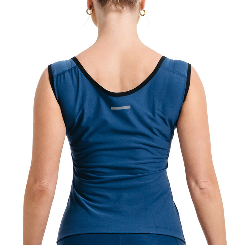 RDX W2 Women Sweat Vest With Zipper REACH OEKO TEX 100 Certified#color_blue