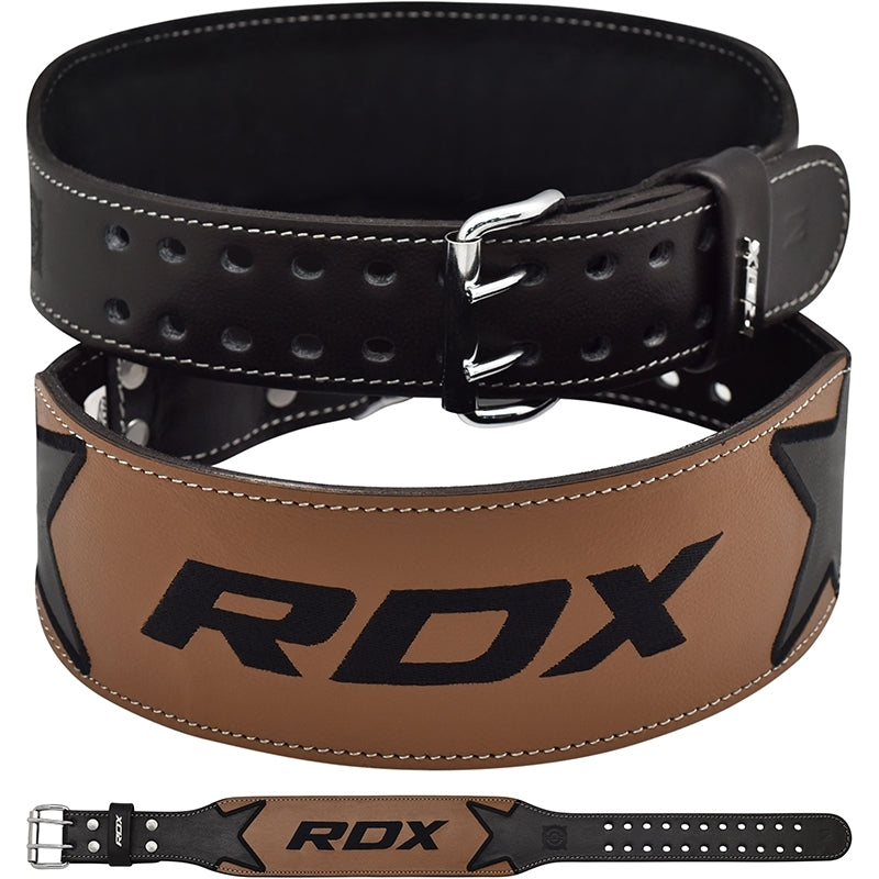 RDX 4 Inch Leather Gym Belt