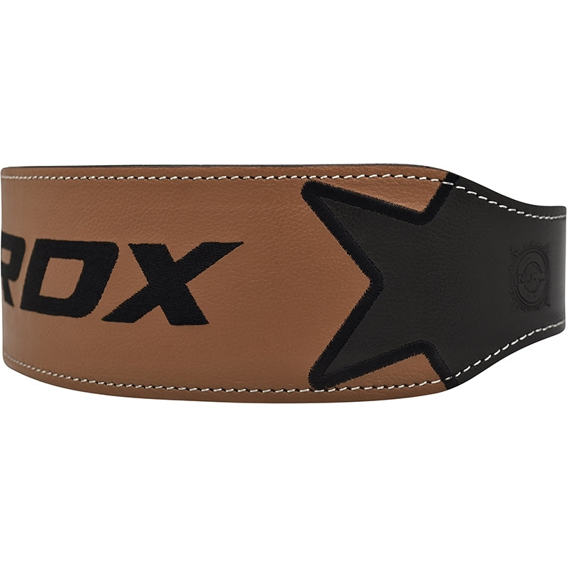 RDX 4 Inch Leather Gym Belt