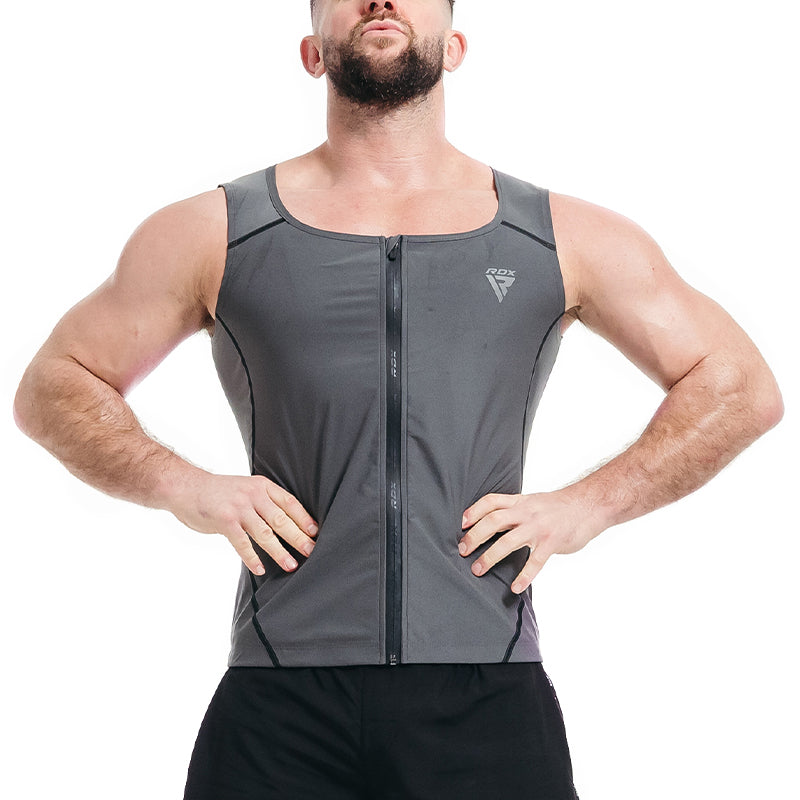Sauna Vest Waist Trainer For Men - Mens Sauna Suit Double
