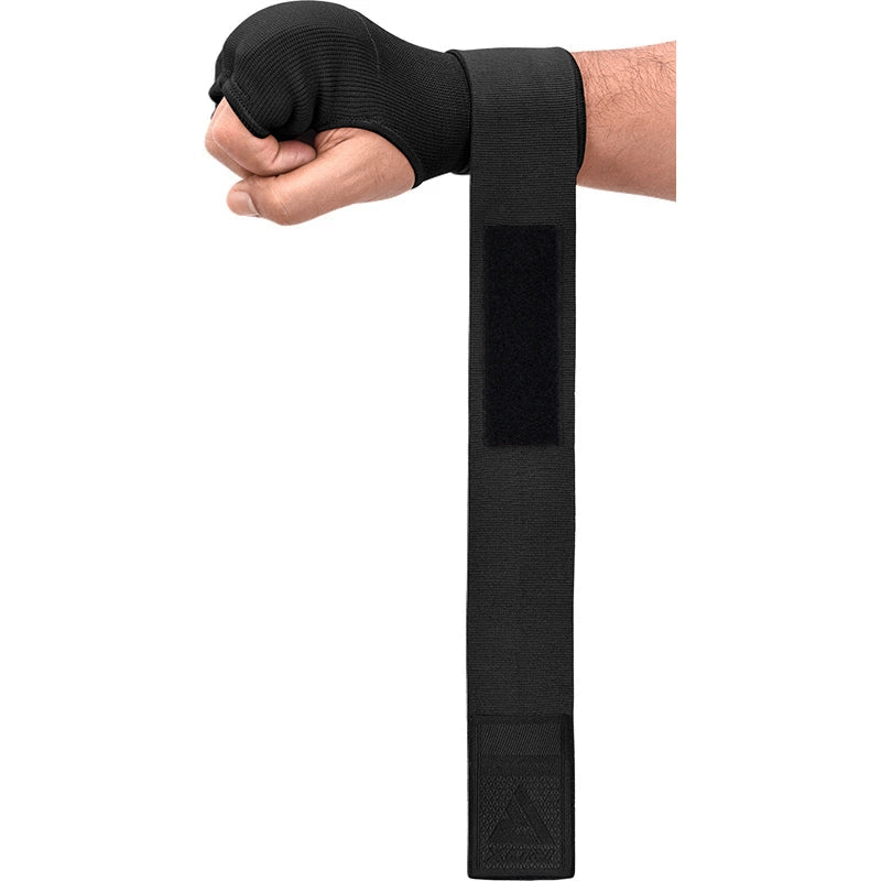 RDX IS Gel Padded Inner Gloves Hook & Loop Wrist Strap for Knuckle Protection OEKO-TEX® Standard 100 certified#color_full-black