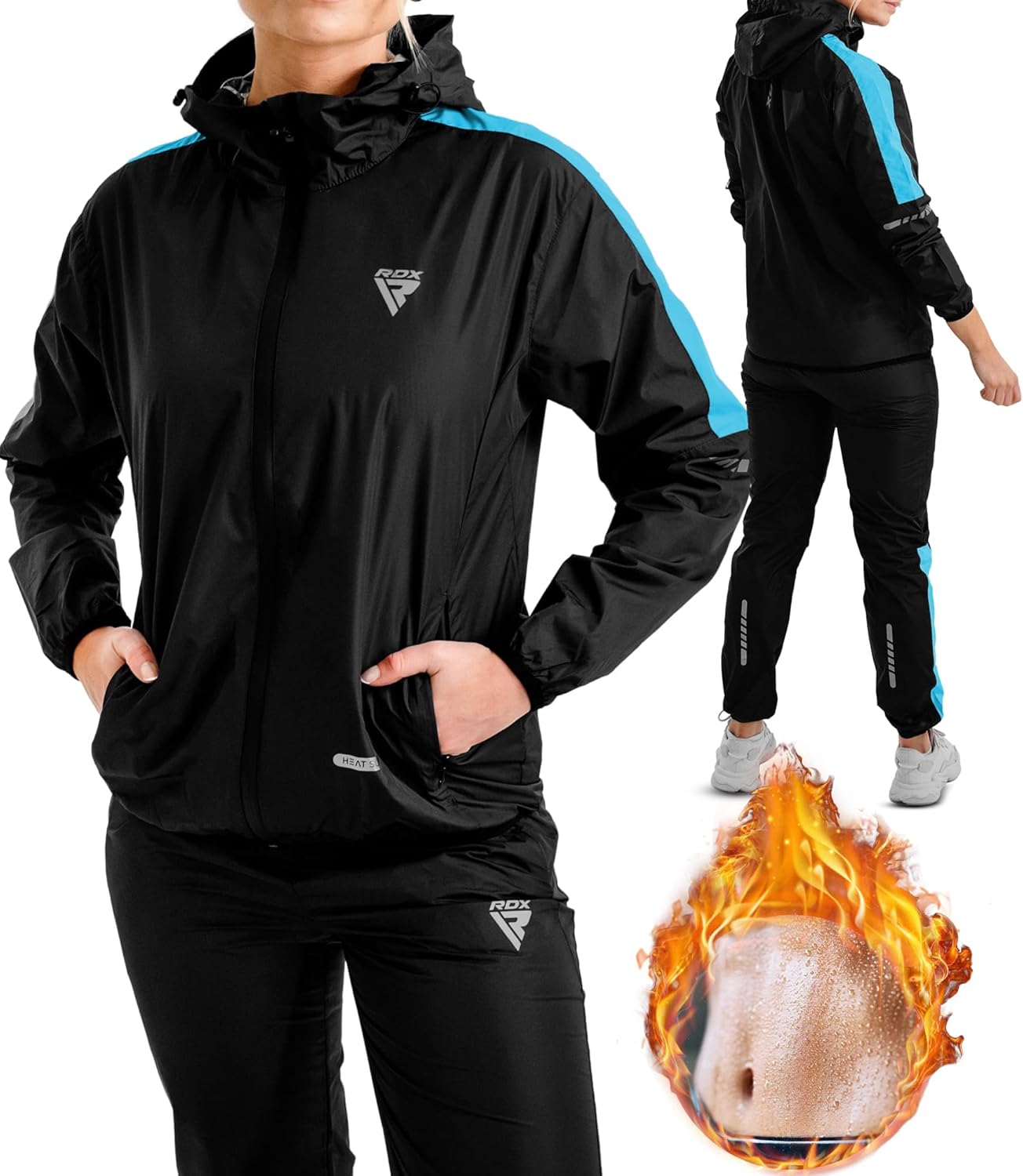 RDX H1 Weight Loss Sauna Suit#color_sky-blue