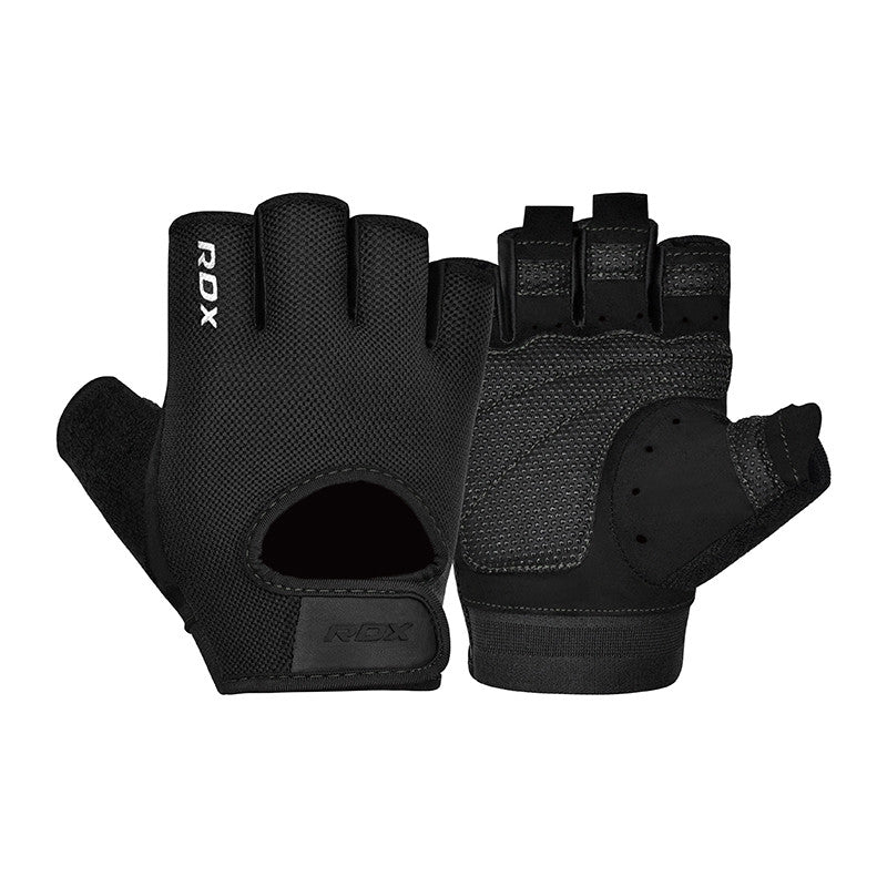 GYM WEIGHT LIFTING GLOVES T1#color_black