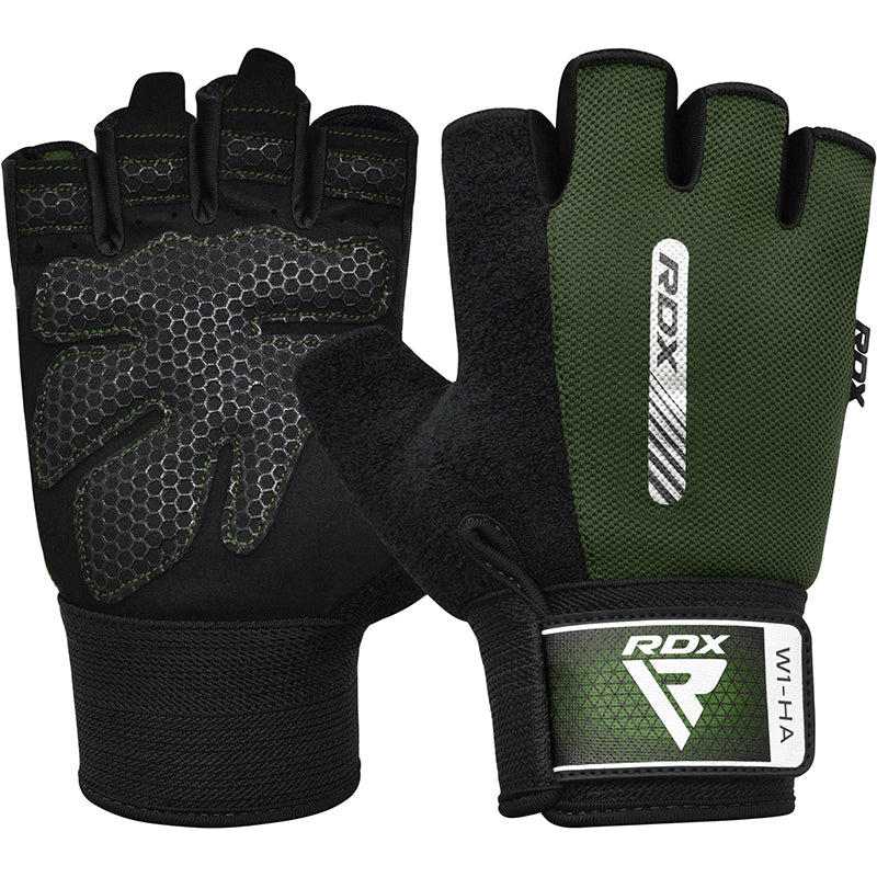 RDX W1 Gym Workout Gloves#color_green