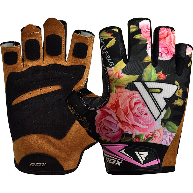 RDX F24 Medium Black Lycra Weight lifting gloves for Women