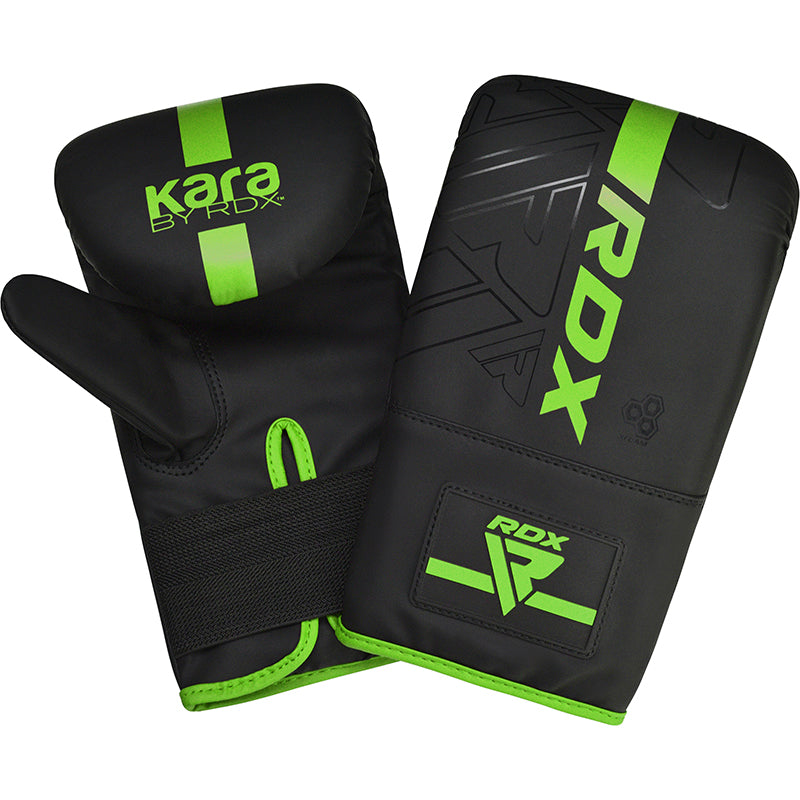 RDX F6 KARA Bag Gloves 4oz Black#color_green