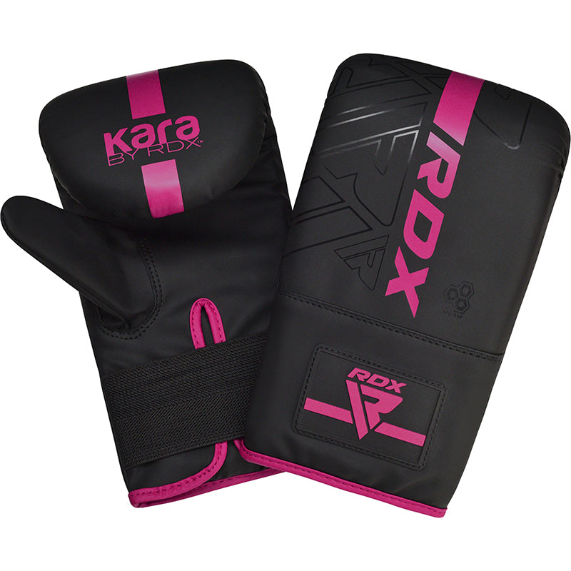 RDX F6 KARA Bag Gloves 4oz Black#color_pink