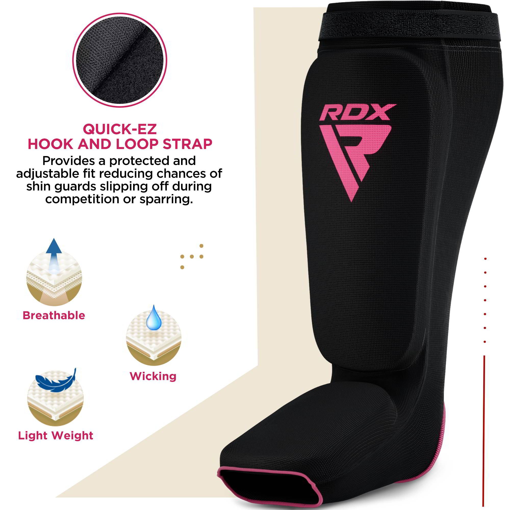 RDX SIB Shin Instep Guard OEKO-TEX® Standard 100 certified#color_pink