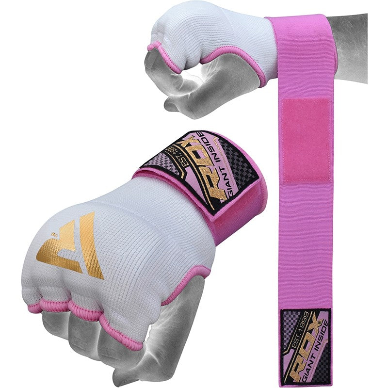 RDX IS Medium Pink Hosiery Women Inner Gloves with Wrist Strap 