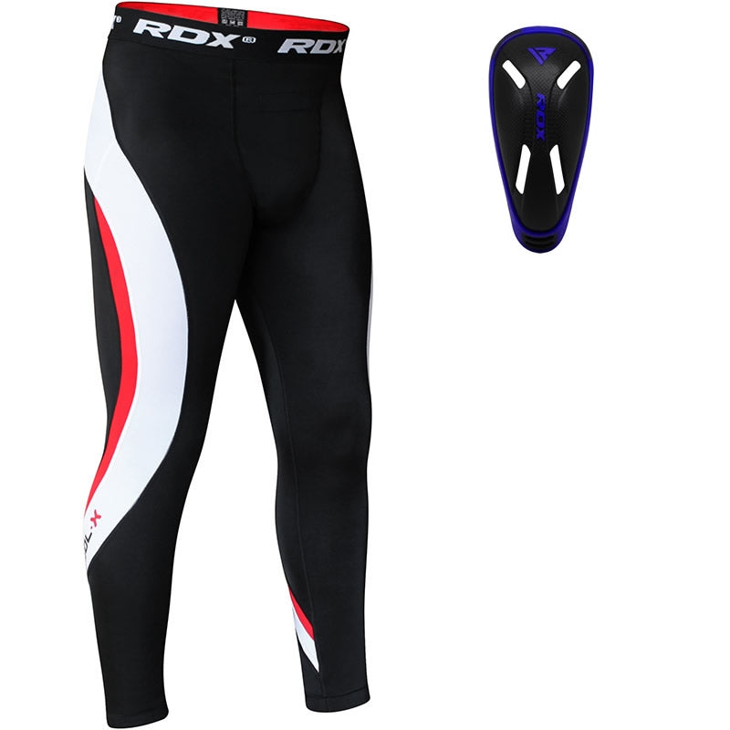 RDX MO Compression Pants with Groin Cup#color_blue