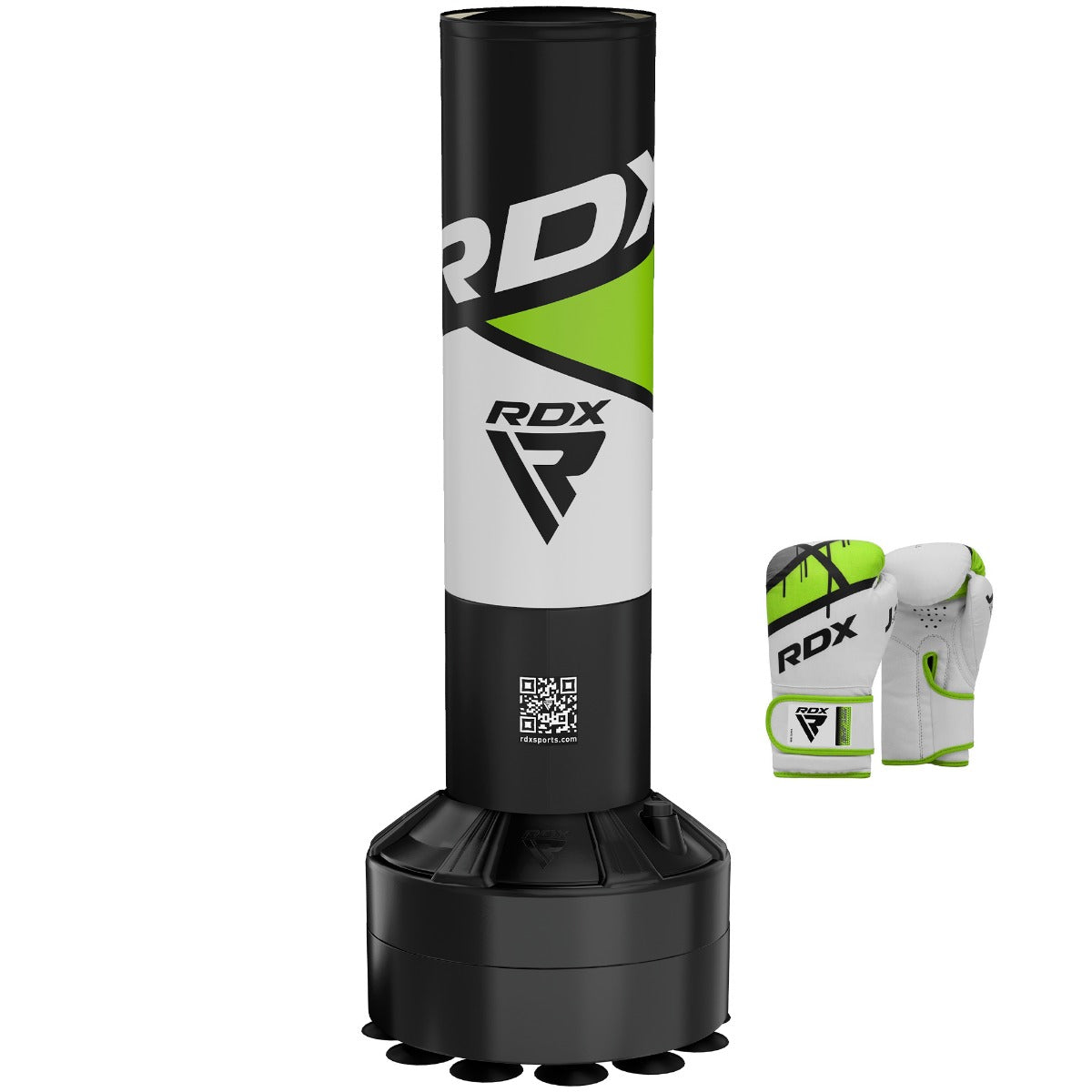 RDX R8 4ft Kids Free Standing Punch Bag With Gloves For Training &amp; Workout Set Green