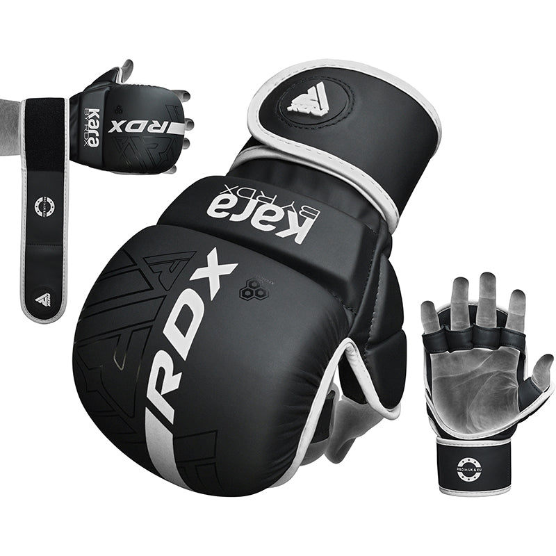 RDX F6 KARA MMA Sparring Gloves 7oz#color_white