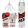 RDX Ego Red 4ft Filled Punch Bag Set With 12oz Gloves