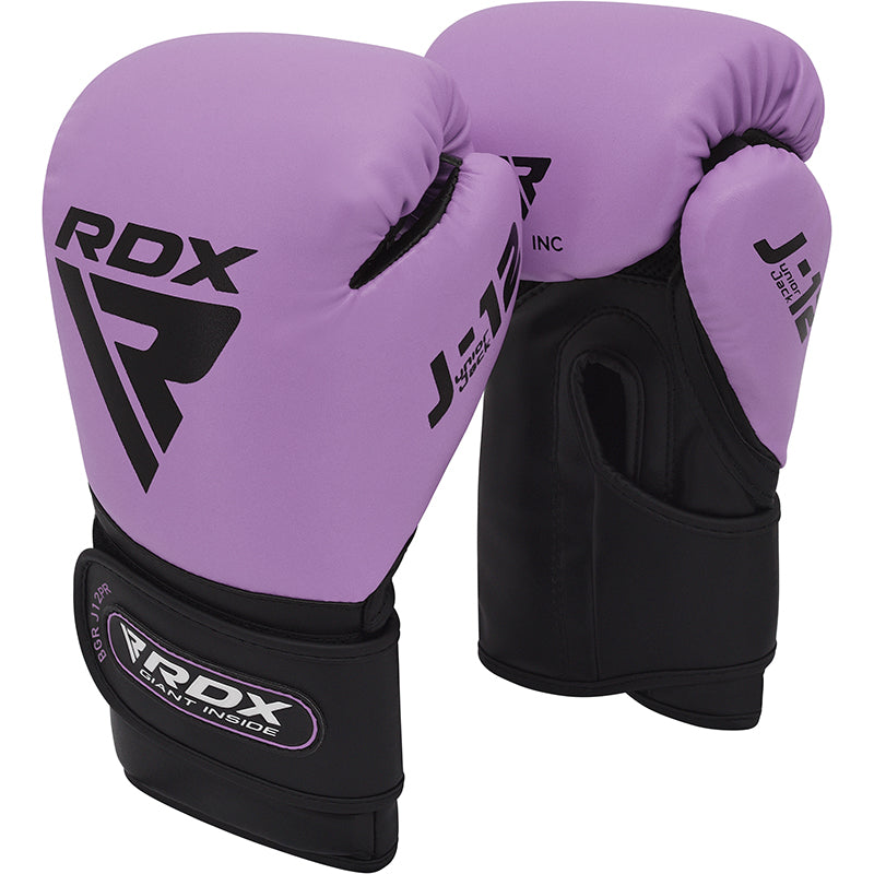 RDX J12 Kids Boxing Gloves PU Leather for Children 6oz#color_purple