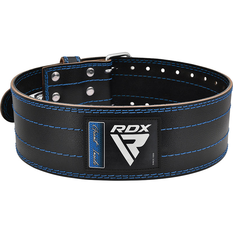 RDX RD1 4â‚¬�  Powerlifting Leather Gym Belt#color_blue