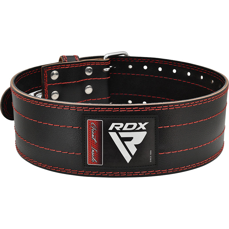 RDX RD1 4â‚¬�  Powerlifting Leather Gym Belt#color_red