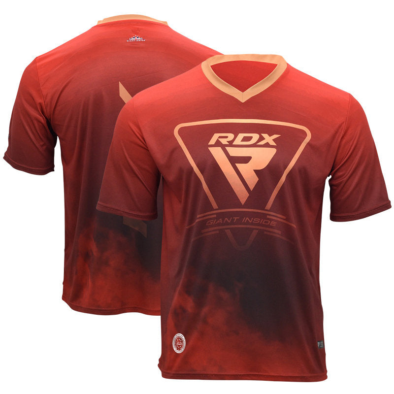 RDX T2 WAKO Approved V-Neck T-Shirts-Red-XL