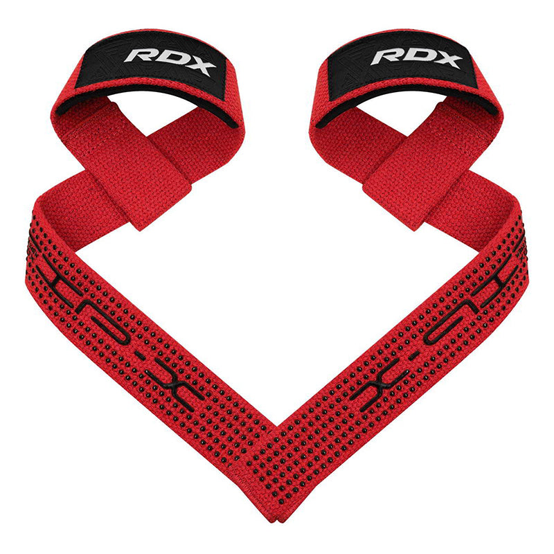 RDX S4 Weightlifting Wrist Straps#color_red