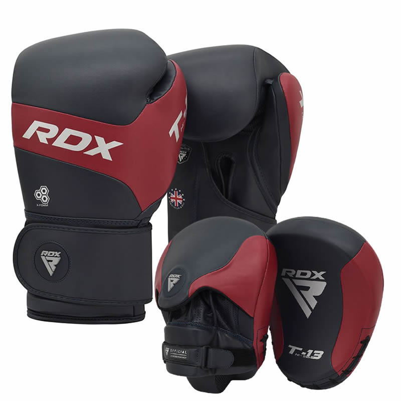 RDX T13 10oz Boxing Gloves & Focus Pads