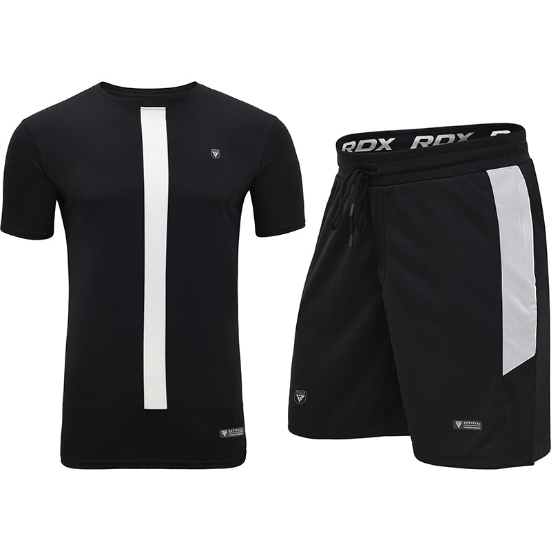 RDX T15 Nero Black Medium T-Shirt & Shorts Set