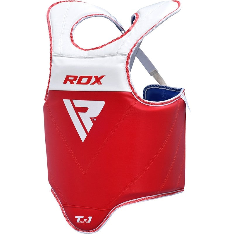 RDX T1 Extra Large Red/Blue LeatherX Taekwondo Chest Guard  