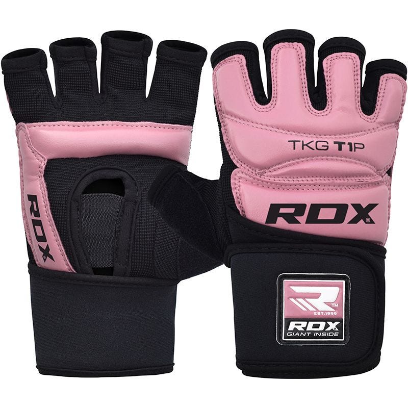 RDX T1 Small Pink LeatherX Taekwondo Gloves 