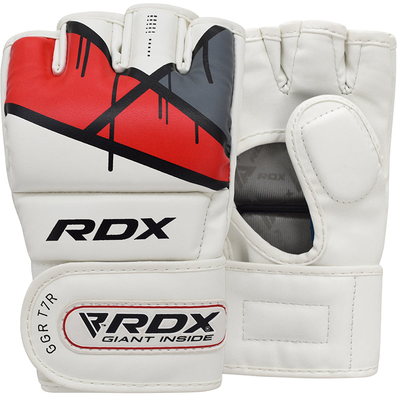 RDX T7 Ego MMA Grappling Gloves#color_red