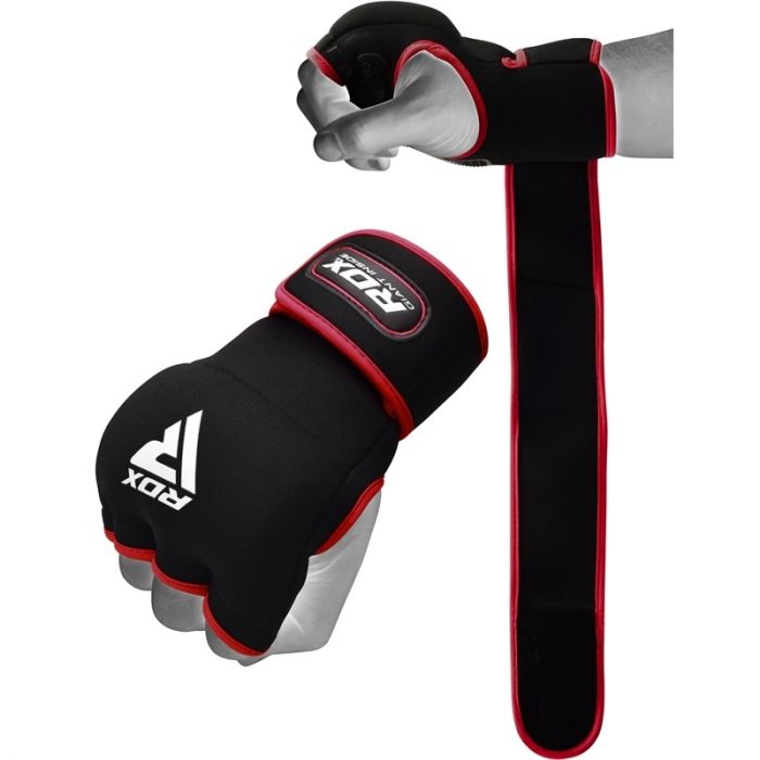 RDX X8 Boxing Inner Gel Glove with Wrist Strap#color_red