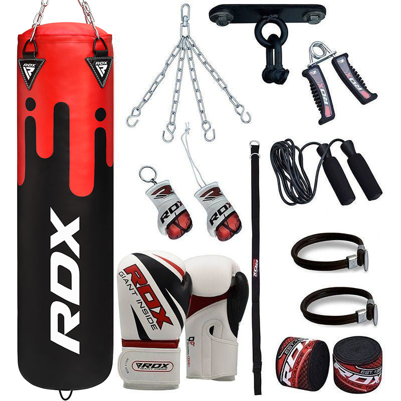RDX F9 13pcs 4ft/5ft Punch Bag with Gloves Home Gym Set