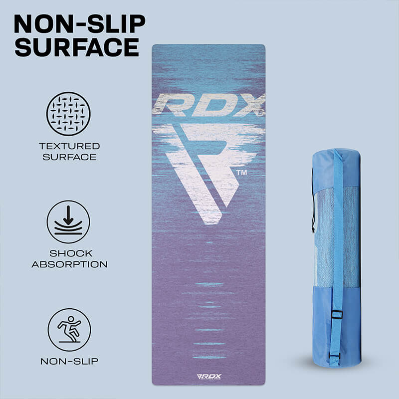 RDX D10 6mm 4-in-1 PU Rubber Yoga Mat Set