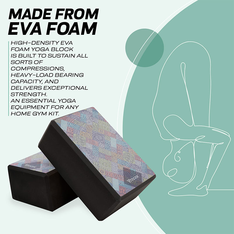RDX D3 High Density EVA Foam Yoga Blocks Non-Slip Brick