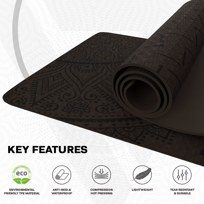 RDX D1 6mm 4-in-1 TPE Yoga Mat Set