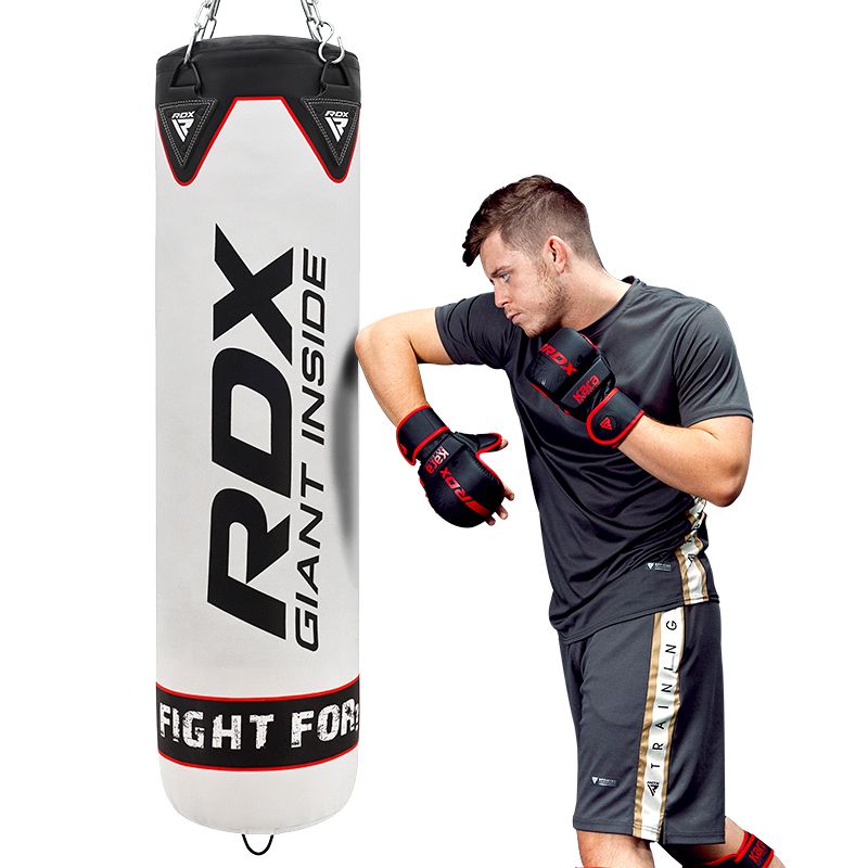 RDX F1 4ft / 5ft 4-in-1 Punch Bag with Mitts and Ceiling Hook Set