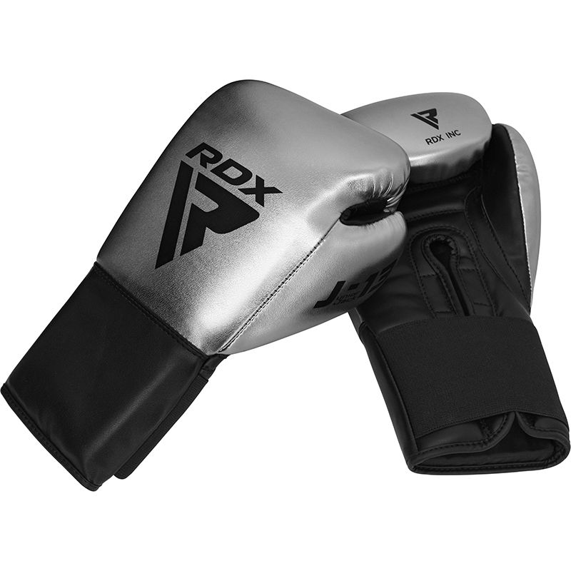 RDX J13 Kids Boxing Gloves 8oz & Focus Mitts Set Silver/Black
