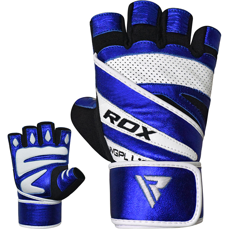 RDX L10 Leather Gym Gloves with Wrist Strap