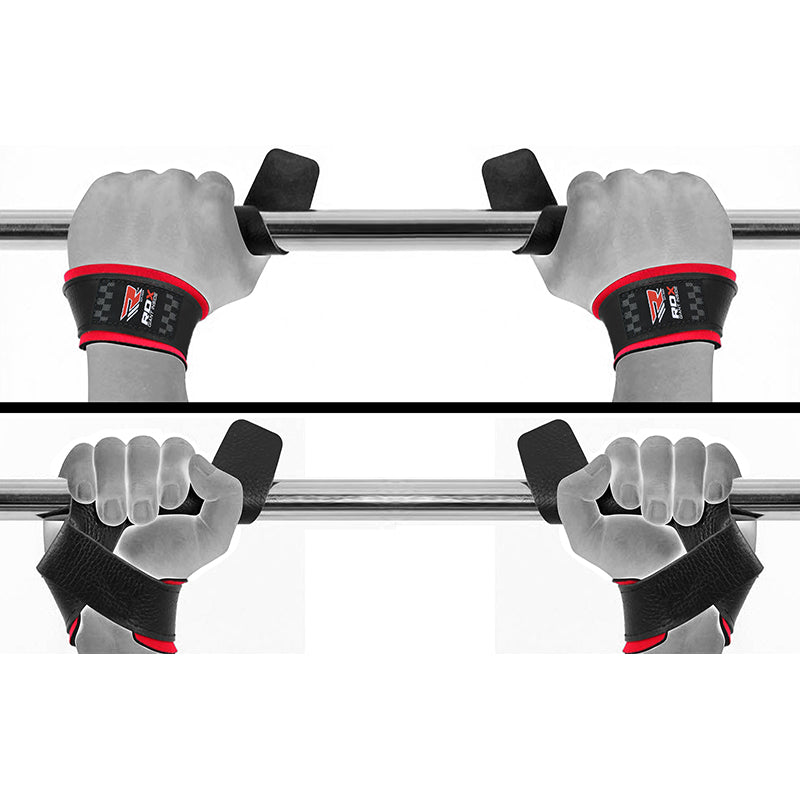 RDX L1 Deluxe Leder Gewichtheben Handgelenkriemen