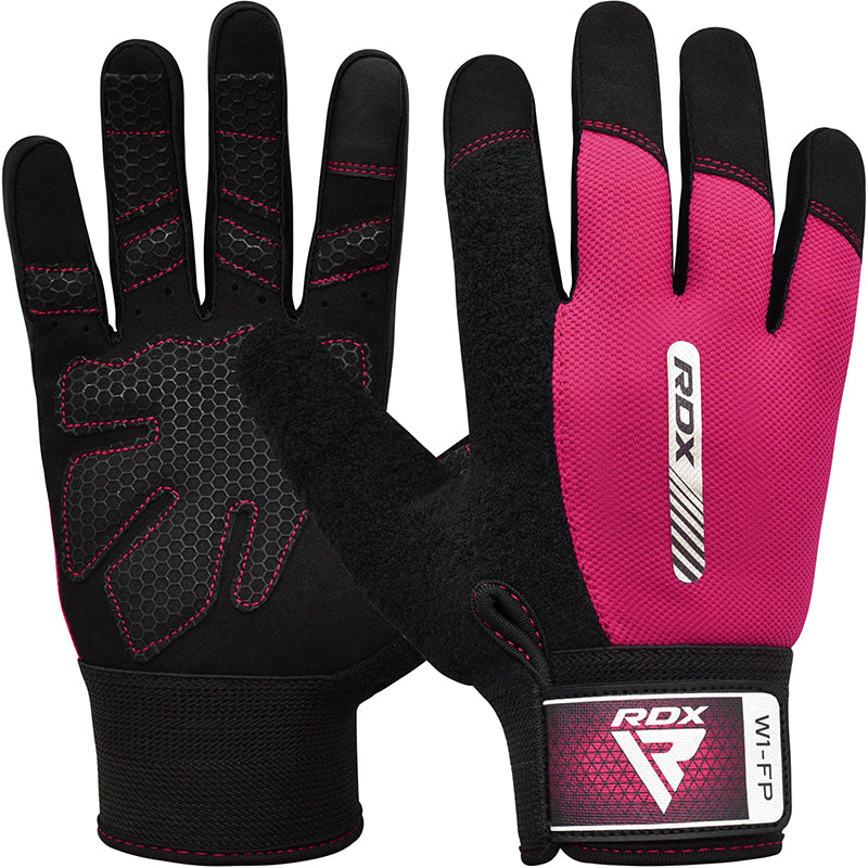 RDX W1 Full Finger Gym Gloves#color_pink