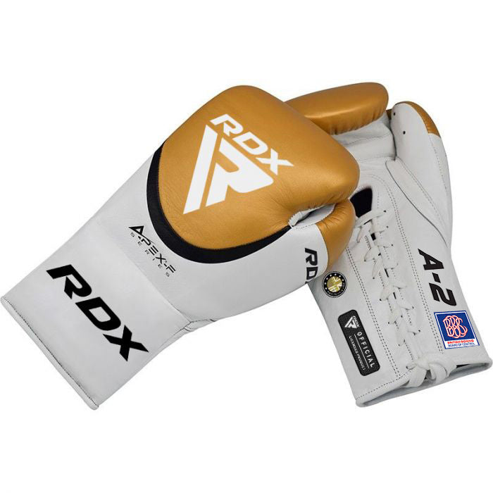 RDX A2 BBBofC Approved Pro Fight Boxing Gloves#color_golden