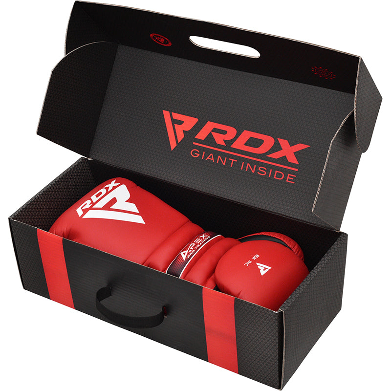 RDX APEX Lace up Training/Sparring Boxing Gloves #color_red