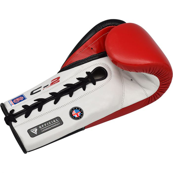 RDX C2 BBBofC Approved Fight Boxing Gloves#color_red