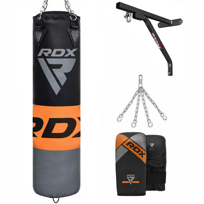 RDX F12 4ft/5ft Punch Bag with gloves & wall Bracket