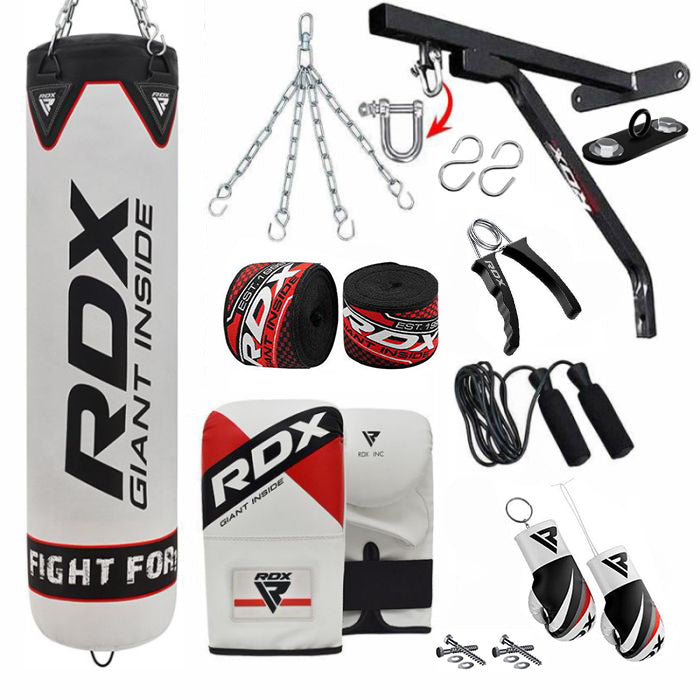 RDX F1 4ft / 5ft 14-in-1 Punch Bag with Bag Mitts Set