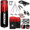 RDX F9 13PC 4ft/5ft Punch Bag with Bag Mitts Home Gym Set
