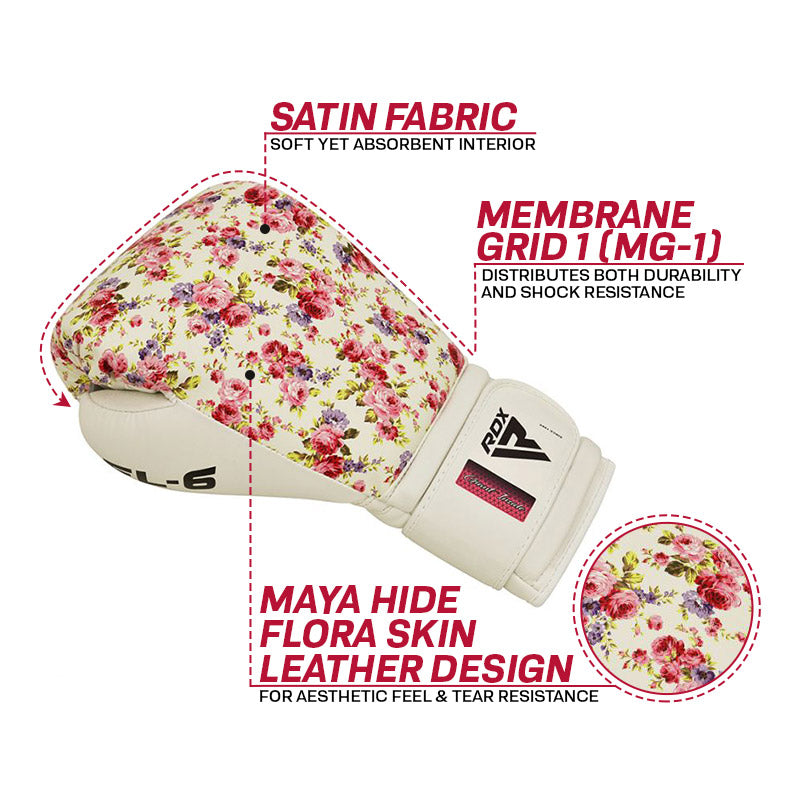 RDX FL6 Floral Boxing Gloves