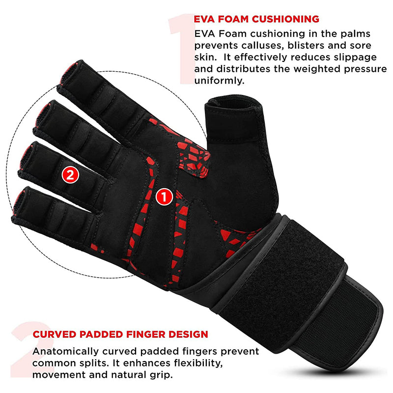 RDX L7 Weight Lifting Leather Gym Gloves