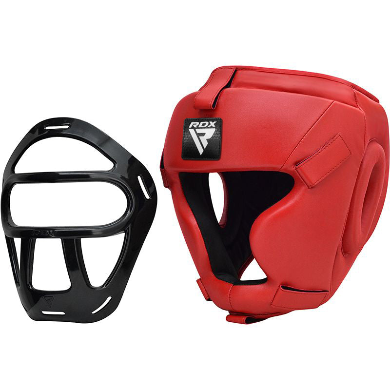 RDX T1F Head Guard with Removable Face Cage#color_red