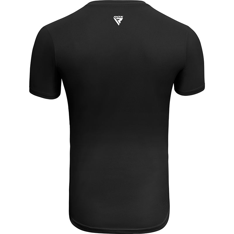 RDX T2 Schwarzes kurzärmeliges Schweißabsorbierendes Sport-T-Shirt
