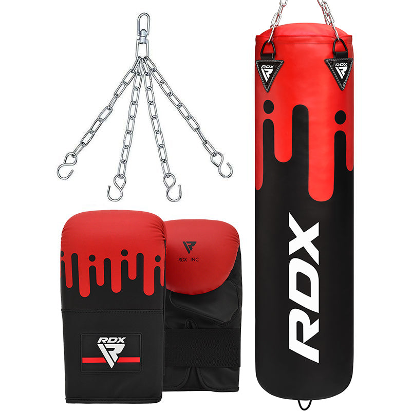 RDX F9 4ft/5ft Punch Bag with Bag Mitts