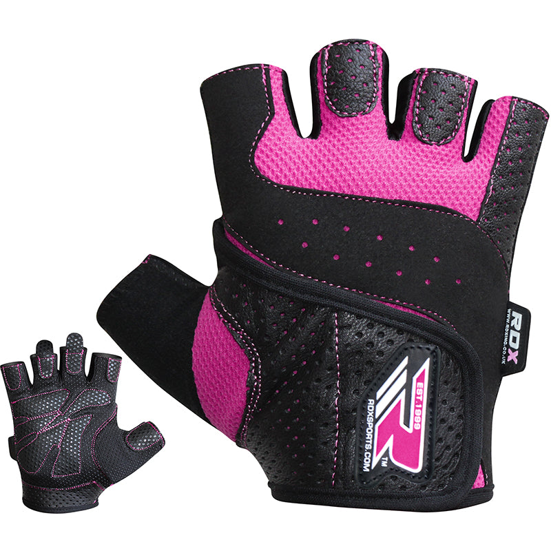 RDX S5 Small Pink Lycra Weight lifting gloves